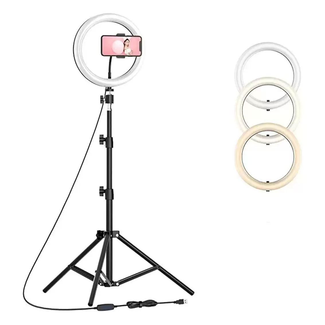 رینگ لایت HERO مدل HX-260 (26 سانتی متر 10 وات) + پایه