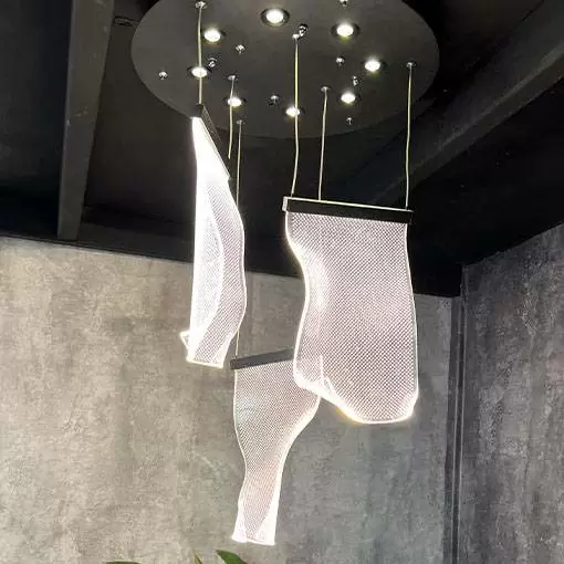 لوستر مدرن اس ام دی SMD خور سه شاخه گرد پاییز