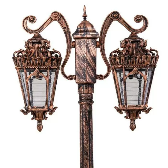 چراغ حیاطی پارکی پلاستیکی دوشاخه آرمیتا( پلی کربنات اصلی 3 سال ضمانت )