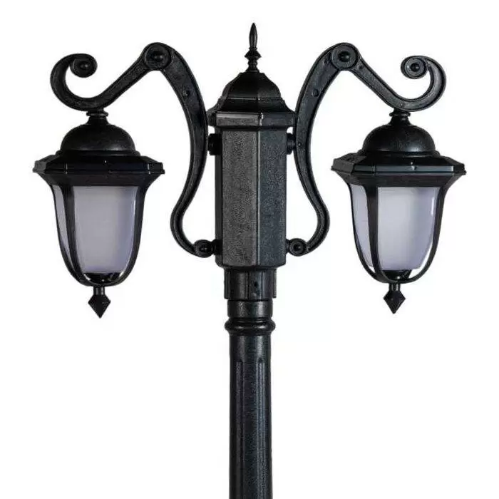 چراغ پارکی پلی کربنات دو شاخه لاله( پلی کربنات اصلی 3 سال ضمانت )