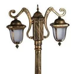 چراغ پارکی پلی کربنات دو شاخه لاله( پلی کربنات اصلی 3 سال ضمانت )