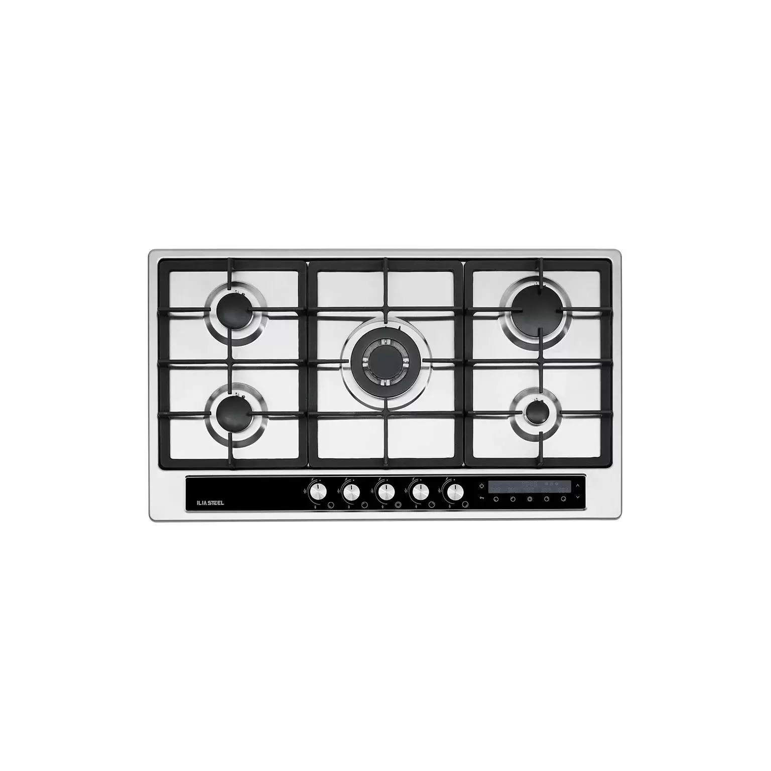 اجاق گاز 5 شعله استیل پلو پز وسط S512D ایلیا استیل کد:019893